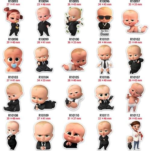 Cute Cartoon Boss Baby Acrylic Flatback Resin scrapbook Printed 10pcs/lot for Earring DIY Decorations ornament