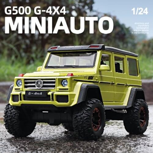 1/24 G500 G65 Big Tyre Alloy Car Model Diecasts Metal Toy Modified Off-road Vehicles Car Model Simulation Sound Light Kids Gift