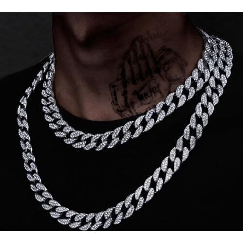 2021 Men Chain Neklace Mens Hip-Hop Chains Gold Chain Studded Large Heavy Cuban Chain HIP HOP Jewelry Necklaces Iced Out Chain