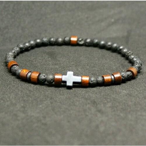 CROSS BRACELET Mens Cross Bracelet Sideways Cross Bracelet Religious Bracelets Cross Jewelry