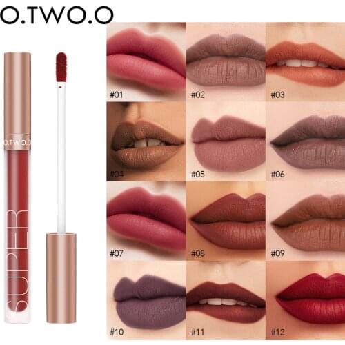 12 Color Honey Language Velour Matte Lip Glaze Natural Makeup Holder with Matte Lip Glaze