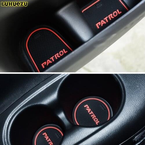 Luhuezu Non-Slip Mat Interior Door Mats For Nissan Patrol Armada Y62 Accessories 2013 2014 2015 2016 2017