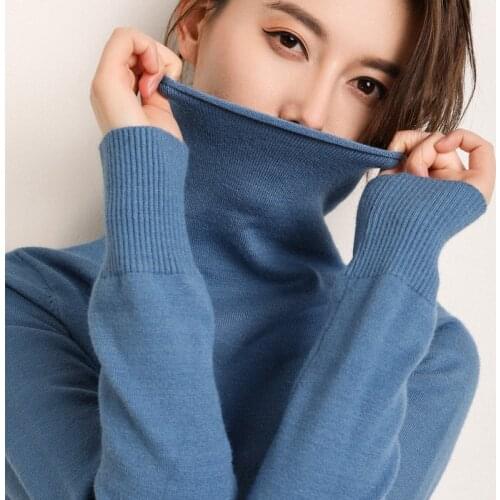 New Autumn Winter Soft Cashmere turtleneck Pullovers female 2019 Korean Slim-fit pull sweater women clothing tops Sweaters sale
