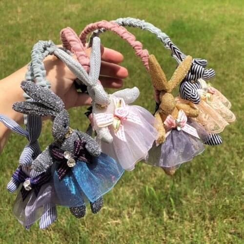 New cute rabbit hair band princess girl super germination hair clip childrens headdress