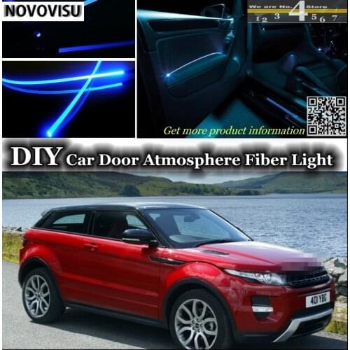 NOVOVISU For Land For Range For Rover Evoque LRX interior Ambient Light Atmosphere Fiber Optic Band Lights Inside Door Panel