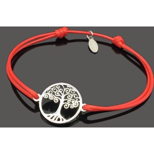 2pcs New Stainless Steel Charm Wish Bracelet Adjustable Cord Good Luck Bracelet Red String Friendship Bracelet