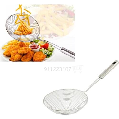 Oval Skimmer Stainless Steel Food Oil Pot Filter Cookware Colander Spicy Fried Noodle Filter Kitchen Baking Tools