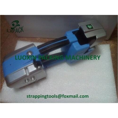 Battery powered plastic strapping tools for narrow plastic strapping bander for mobile strapping applications