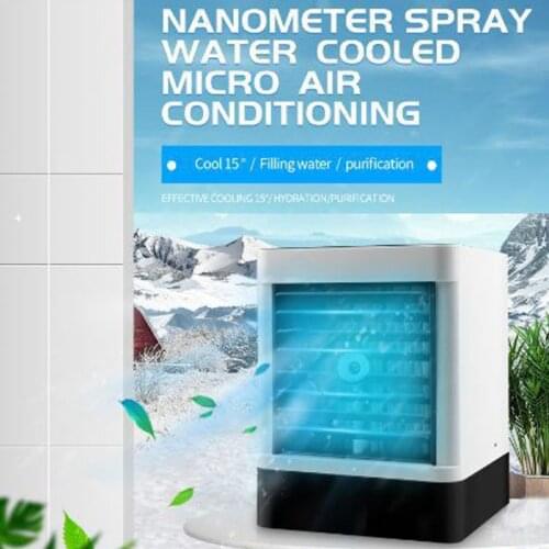 Portable Air Conditioner Fan 3 in 1 Personal USB Air Cooler Desk Fan Mini Air Purifier Humidifier Cooling for Home