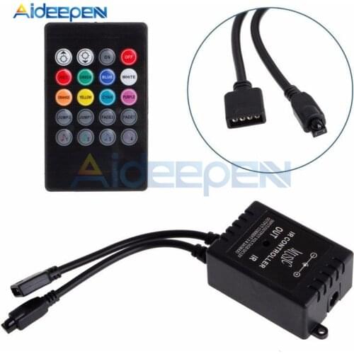 DC 12V 20 Keys 3 Channel Audio Infrared IR Remote Control Adjustable LED RGB Music Controller Remote For LED Light Strips