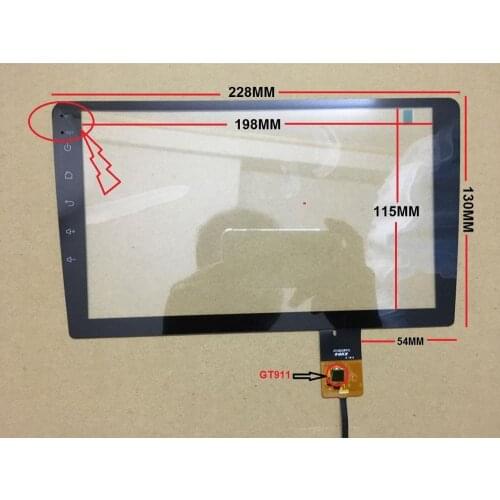 Compatible replacement 9 inch capacitive touch screen DY10219(V1) for car dvd gps touch panel