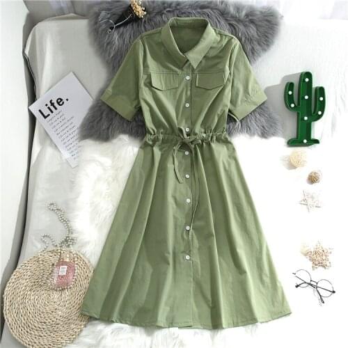 SPENIC TENSIC Green Summer Dresses