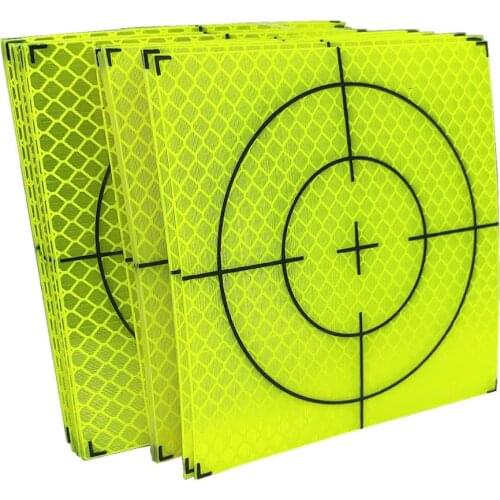 100pcs New 10cm reflector sheet For Total Station Survey geography Fluorescent Green sheet Reflective tape Sticker 100 * 100 mm