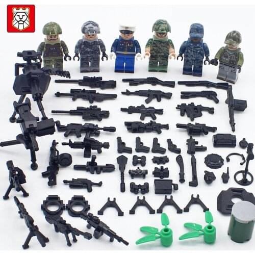 TBS35-40 American Leopard Raid Special Elite Force Body Armor Children DIY Assembled Building Blocks