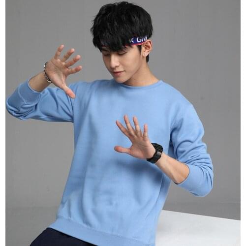 Thin Section Youth Casual Sweater Autumn and Winter New Casual Round Neck Sweater Mens Casual Long Sleeve Source