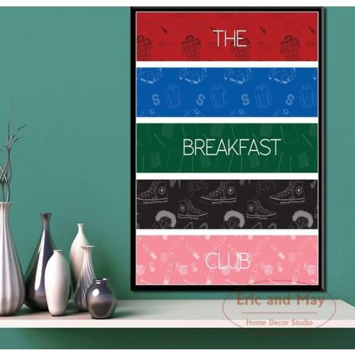 The Breakfast Club Retro Vintage Posters And Prints Canvas Painting Pictures On The Wall Classic Decoration Home Decor Tableau
