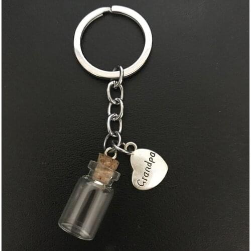 1PCS Memorial Keychain family member, Urn Vial Necklace for Ashes, Cremation Jewelry