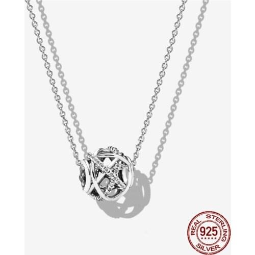 100% Real 925 Sterling Silver Hollow Milky Way Fit Original 3mm Bracelet For Women Birthday Fashion Jewelry Gift