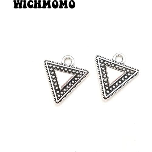 New 20 Pieces Zinc Alloy Geometric Triangle Shape Charms Pendants for DIY Jewelry Accessories PJ268