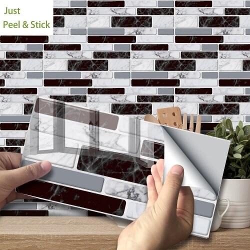 25Pcs Self-stick Bathroom Kitchen Living Room Wall Sticker, Furniture Art Decals Mural, Tile sticker Transfers Home Decoration