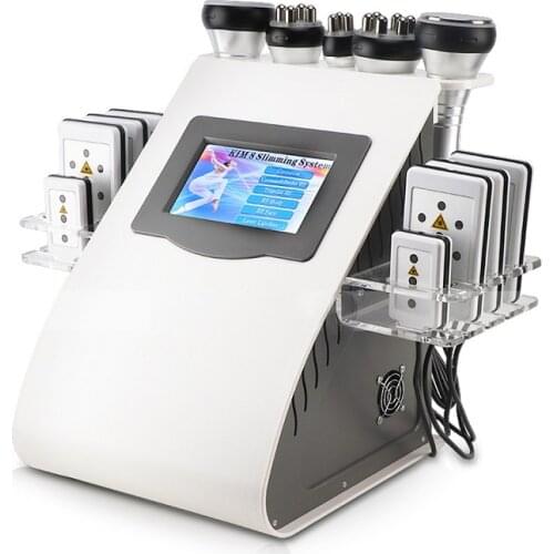 6 in 1 Laser Fat Burn 40K Ultrasonic Cavitation Machine Lipo Laser Radio Frequency Skin Tighten Massager for Body Slimming