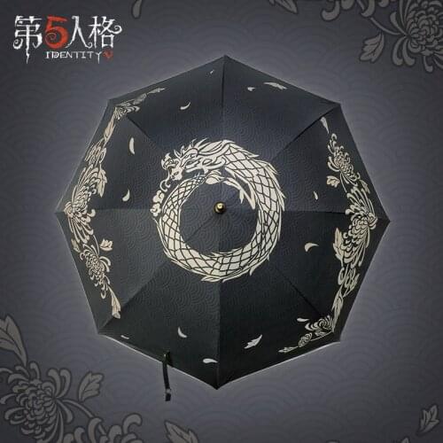 Anime Game Identity V Cosplay Sun Rain Umbrella Wu Chang Cos White Guard/black Guard Bumbershoot 95cm Length