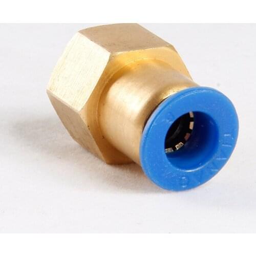 Free shipping HIGH QUALITY 10pcs 4mm to 1/8" Pneumatic Connectors Female straight one-touch fittings BSPT PCF4-01