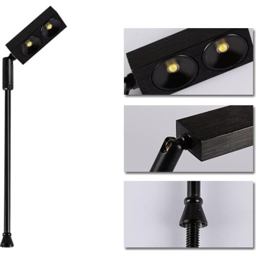 Free Shipping Height 350MM 2w Adjustable Head Cree Led Showcase Light For Exhibition Display