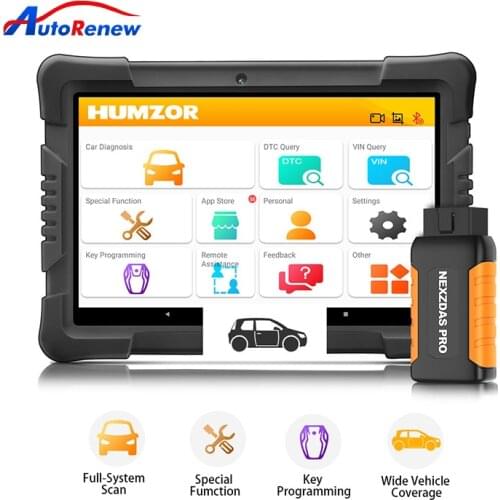 Humzor NexzDAS Pro Bluetooth Tablet Full System Auto Diagnostic Tool Professional OBD2 Scanner 3 Years Free Update