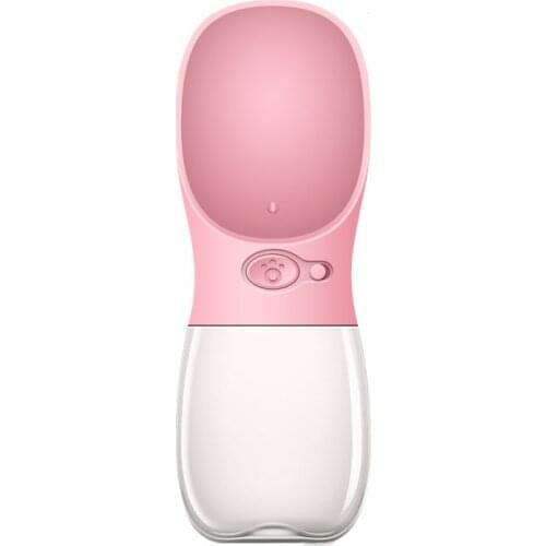 BPA Free Dog Water Bottle for Walking Portable Dog Water Dispenser Pet Travel Drink Cup Large Pink Green
