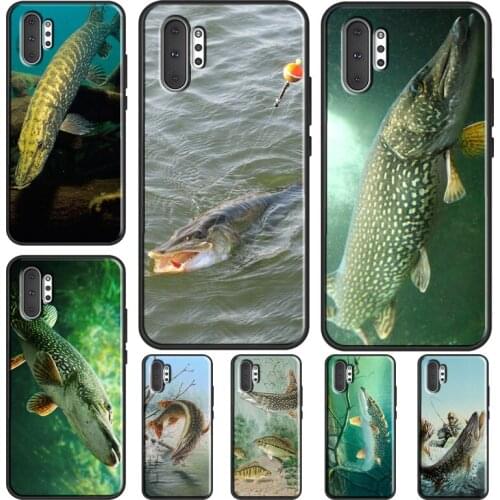 Pike Fish Fishing Bait Case For Samsung Galaxy Note 10 Plus 9 Note 20 Ultra For S20 S8 S9 S10 Plus S10e Cover