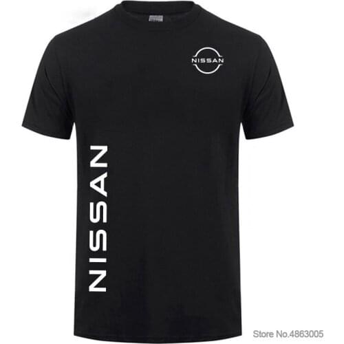 Summer Short Sleeve Nissan T-shirt Womens Man Cotton O-neck Tshirt Solid Colour Tops