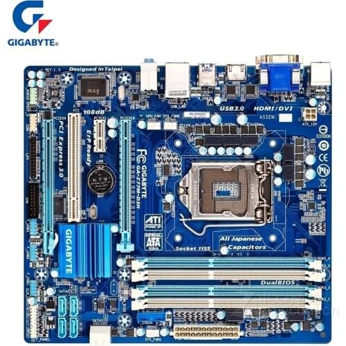 Gigabyte GA-Z77M-D3H Motherboard For Intel Z77 DDR3 USB3.0 32GB LGA 1155 Z77M D3H Desktop Mainboard Systemboard PCI-E 3.0 Used