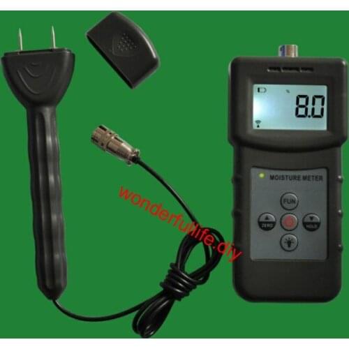 Hygrometers Hot Handhold Moisture meter Pin and Inductive type for Timber Bamboo Carton concrete humidity
