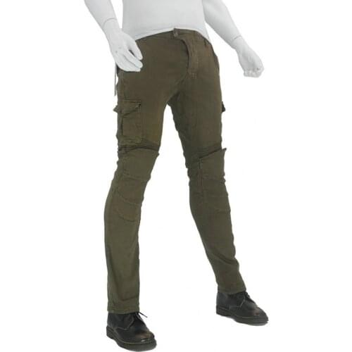 Four seasons B06 motorcycle riding jeans models fall protection pants 06 black green with belt protective gear