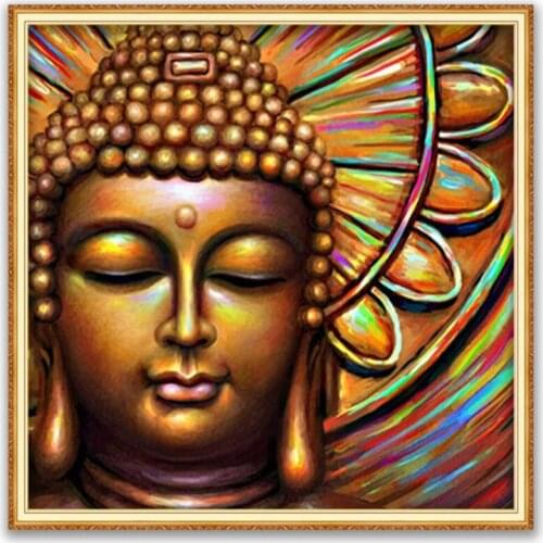 Region Buddha DIY Embroidery Cross Stitch 11CT Kits Needlework Craft Cotton Thread Printed Canvas Home Decoration Dropshipping