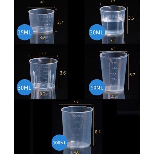 5Pcs Epoxy Resin Plastic Measuring Cups Set Handmake DIY Making Jewelry Tool