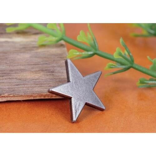 30x Retro Silver Metal Star Leather Rivet Stud Fasteners Set For Bag Belt Shoes