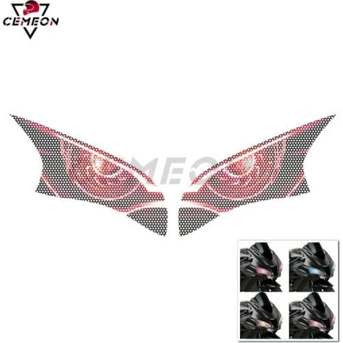 Motorcycle headlight eye decoration sticker for KAWASAKI Ninja ZX-10R 2016 2017 ZX10R headlight decal protective film