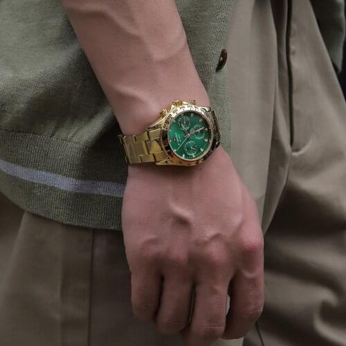 NAVIFORCE Brand GoldGreen Business Luxury Watches Military Sports Warterproof Fashion Casual Date Clock Male Relogio Masculino