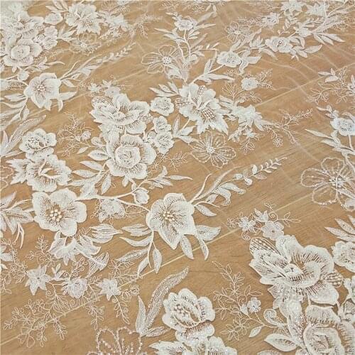 New high-grade fairy gauze patchwork Embroidery lace fabric Making wedding dress headdress accessories tissu