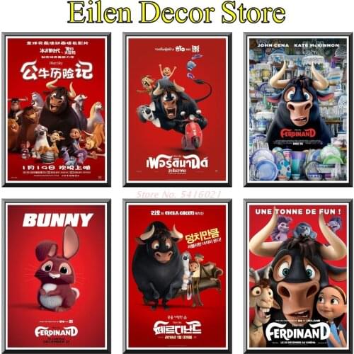 Ferdinand Movie Poster Vintage Poster Classic Film Art Print Funny Retro Poster & Prints Wall Picture For Bedroom Decor 42X30cm