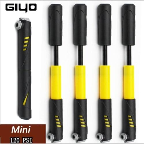 GIYO portable bicycle pump mini manual pump bicycle air pump toy ball tire inflator mountain bike valve bicycle accessories