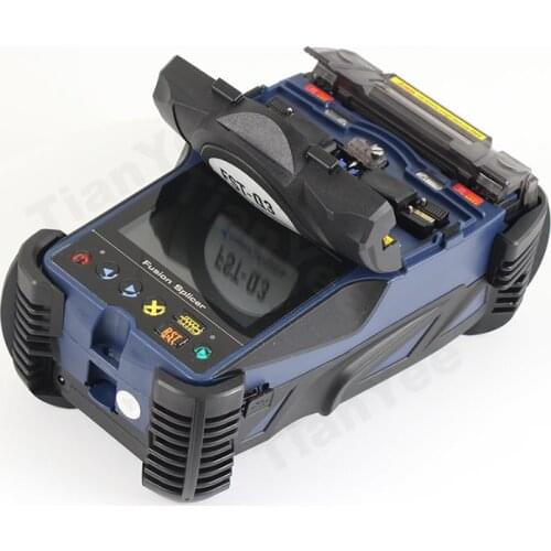 Portable work at Height resolution Tumtec FST-V1 FST-Q3 Mini Screen Touch 3.5' LCD Fusion Splicer FTTH CCTV Fiber welding splice