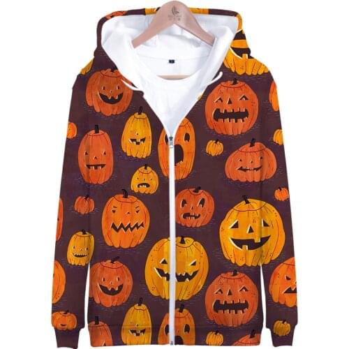 Funny All Saints'Day Zipper 3D Hoodies Men Women Fashion Halloween Zipper Sweatshirts Zipper Hoodies for teen girls oversized