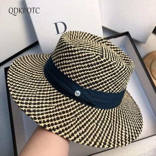 2021 Cap Spring Summer New Hollow Out Concave Top Stereotype Fedoras Straw Fashion Sun Protection Shading Panama Sun hat QDKPOTC