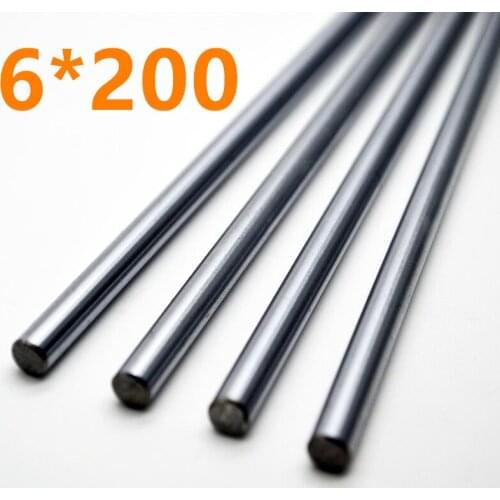 3D printer rod shaft 6mm linear shaft 200mm chrome plated linear guide rail rod shaft for cnc robot 3D Printer Parts