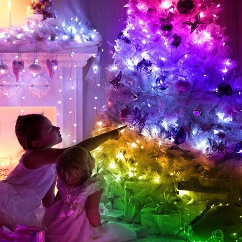 Led String Lights Lamp Wedding Decoration Garland Room Copper Wire Christmas Indoor 2-20M Bluetooth Controlled Fairy Decor Lamp
