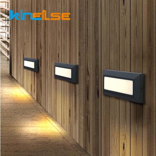 Modern Waterproof Led Wall Lamp Outdoor 6W Aluminum Surface Mounted Stair Step Lights Garden Courtyard Wall Sconce Lighting 220V