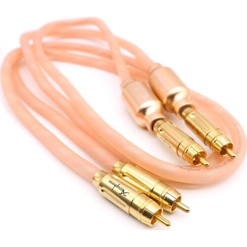 YIVOsound 2G Copper and silver combination Used super NEWING Audio Cable With double shield rf filter signal line